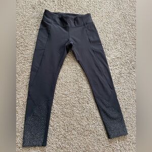 lululemon athletica Black Leggings with Patterned Detail